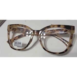 Max Studio Brown Tortoise 1.5 Square Skinny Frame Reading Glasses 120493